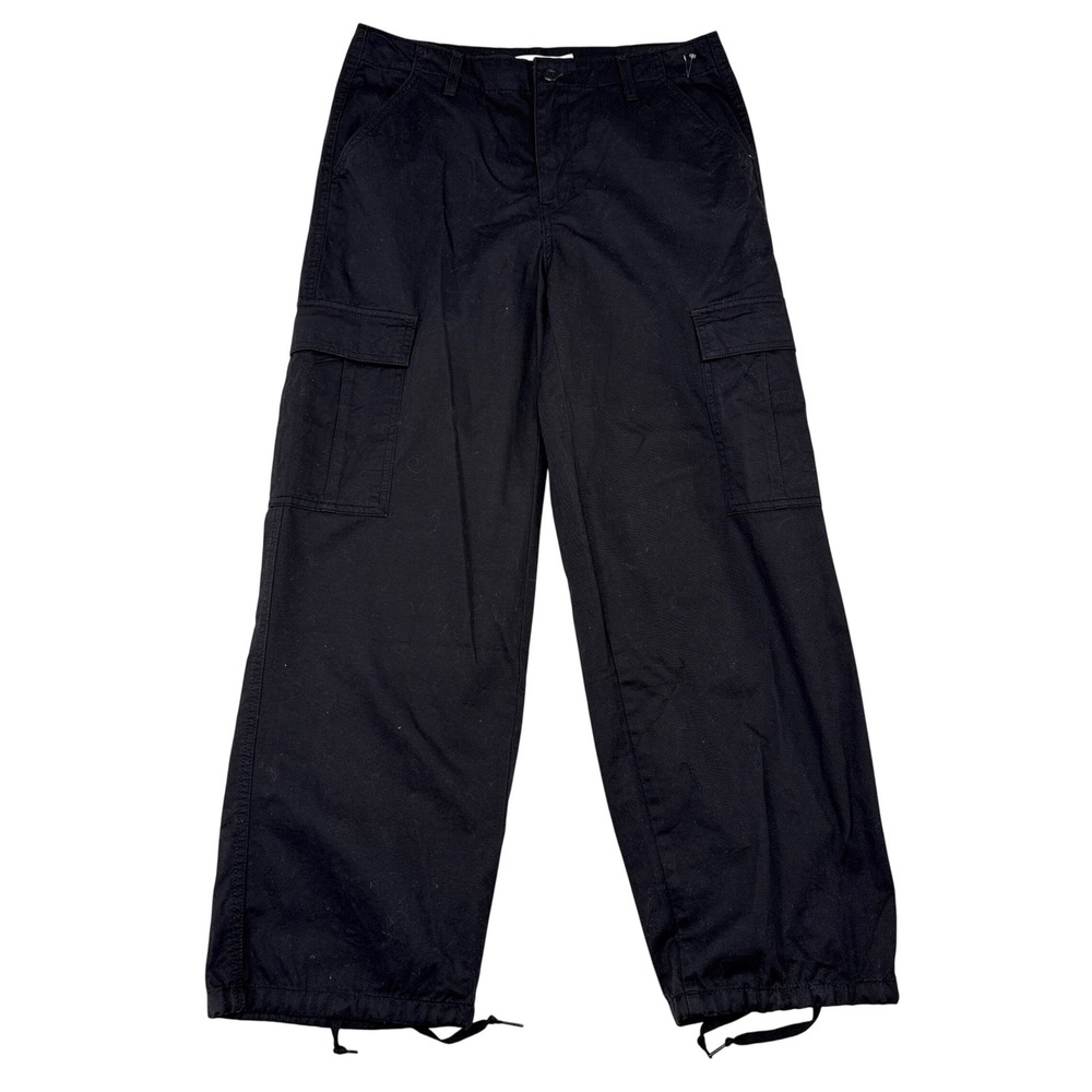 Levis 94 Baggy Pants Womens Size 29 Black Wide Leg Paratrooper Casual Skater